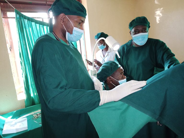 Dr. Lucien doing obstetric fistula repair at Maendeleo Fistula Care