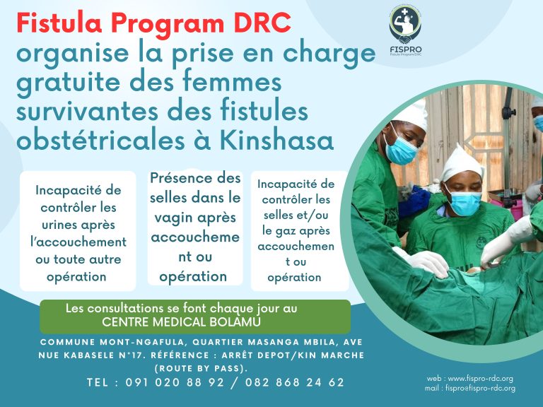 Prise en charge gratuite des fistules obstétricales à Kinshasa