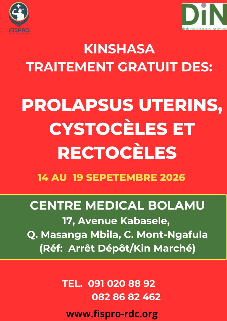 KINSHASA : Campagne de prise en charge gratuite des prolapsus des organes pelviens au Centre Médical Bolamu