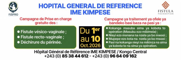 FisPro DRC lance une campagne de prise en charge gratuite des fistules obstétricales à Kimpese